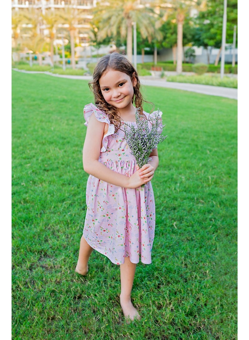 Petite Lamb Limited edition Flutter Pink Crossover Dress - Image 1